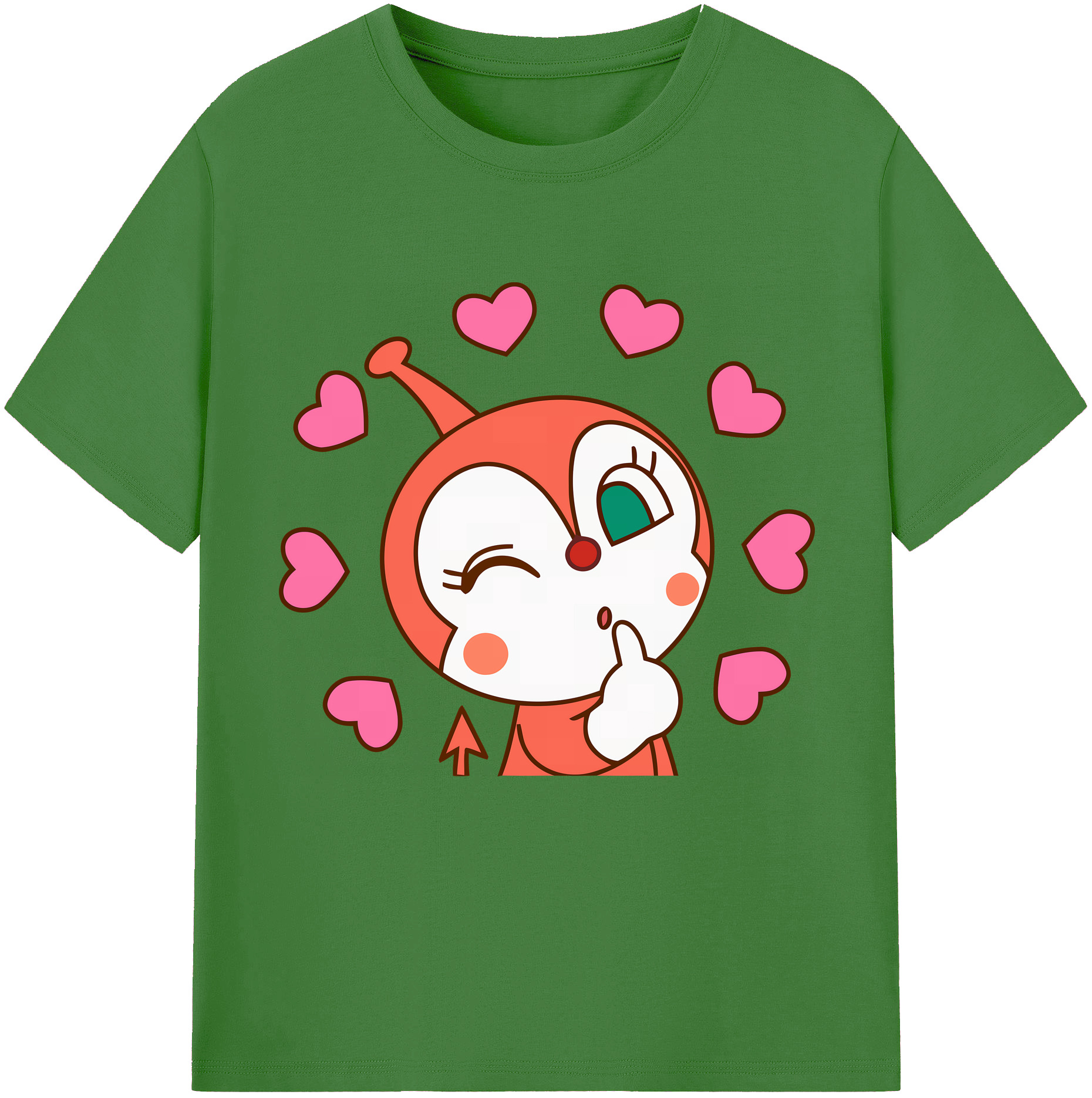 （画像用） アンパンマン Anpanman レディースカジュアルプリントTシャツ（綿100％）